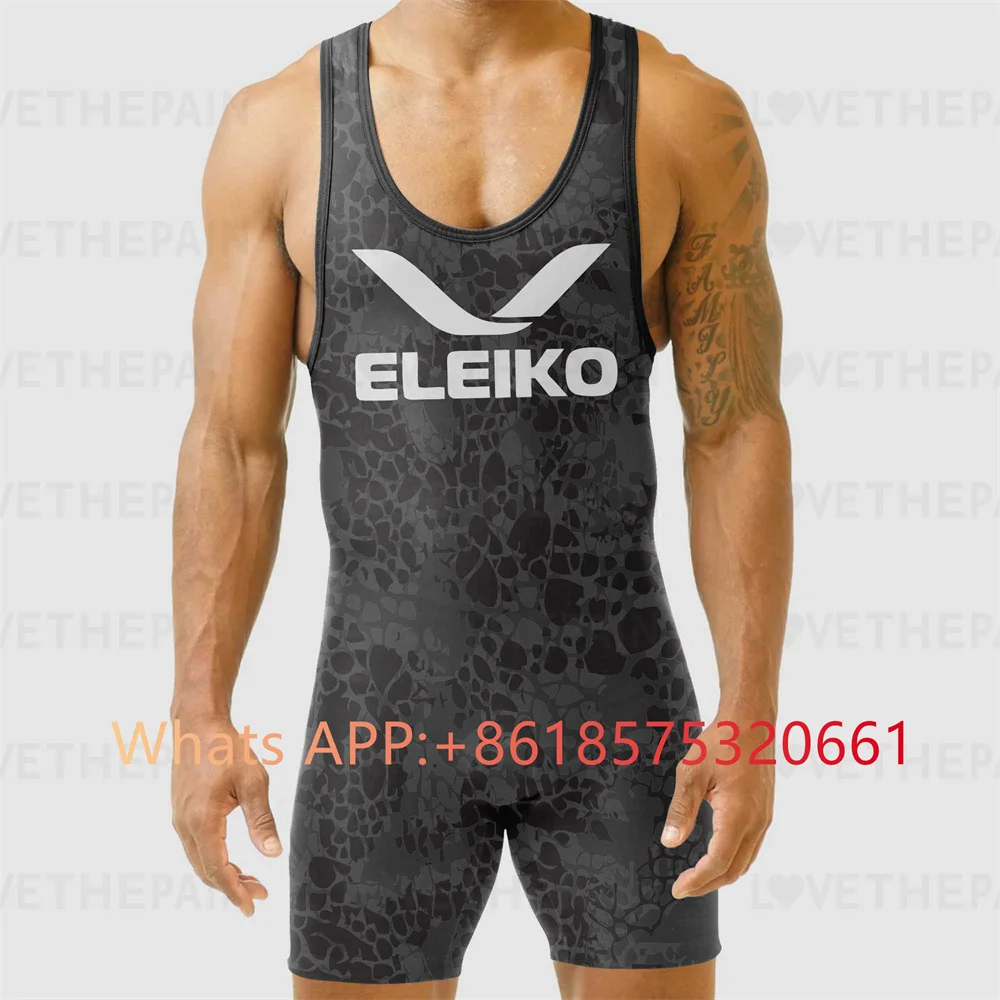 Running Gear Kit - ELEIKO Mens Wrestling Singlet Uniform Advanced