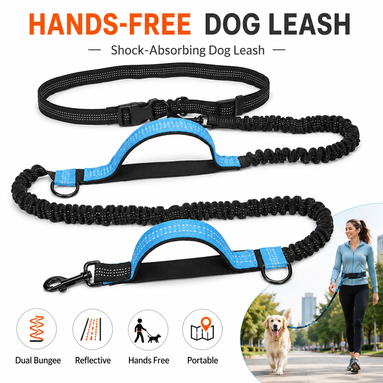 Double Elastic Reflective Runn - Running Gear Dog ulasan dan harga