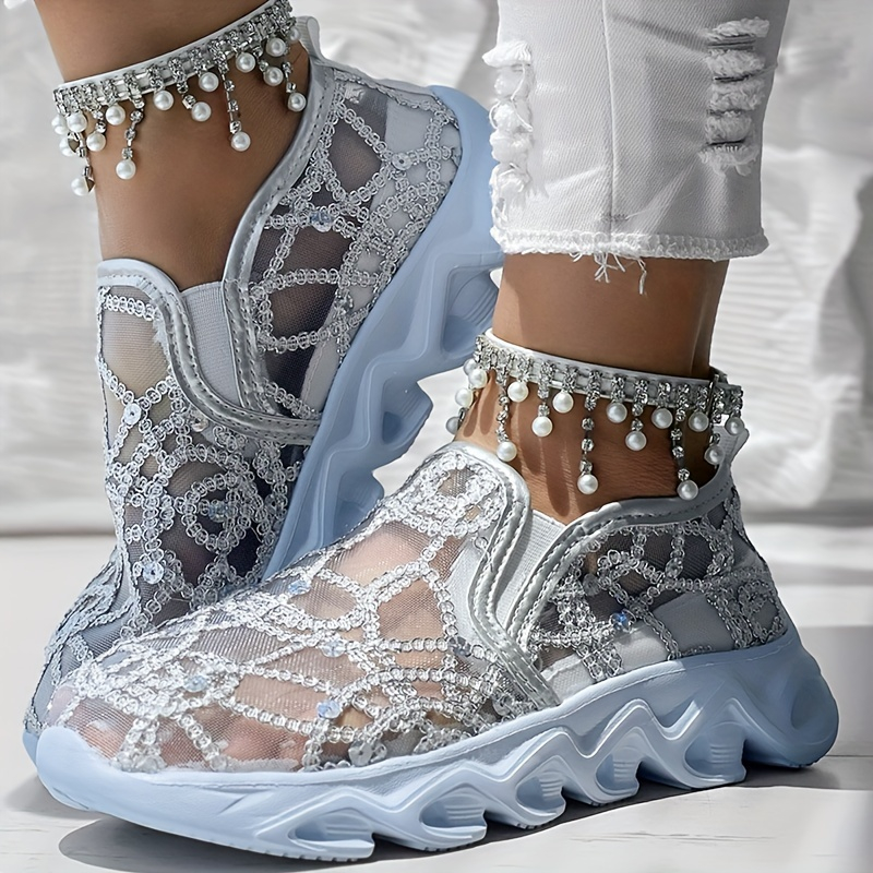 Women Sneakers New Lace Flats  - Running Gear Shoes ulasan dan harga
