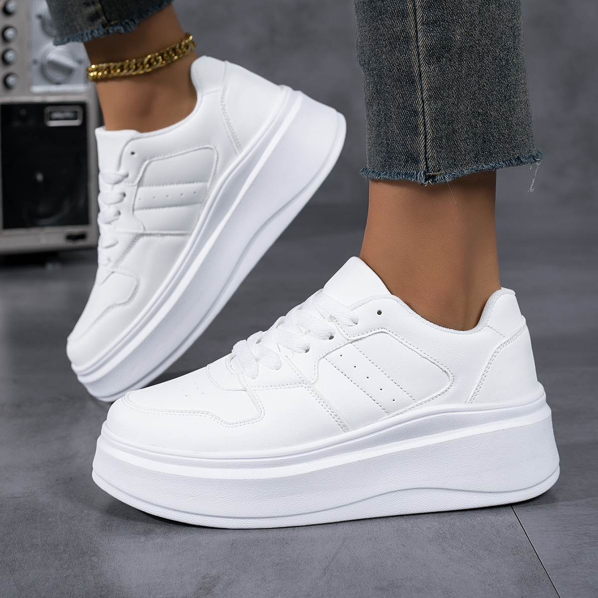 Women's Vulcanize Shoes Flat C - Running Gear Shoes ulasan dan harga