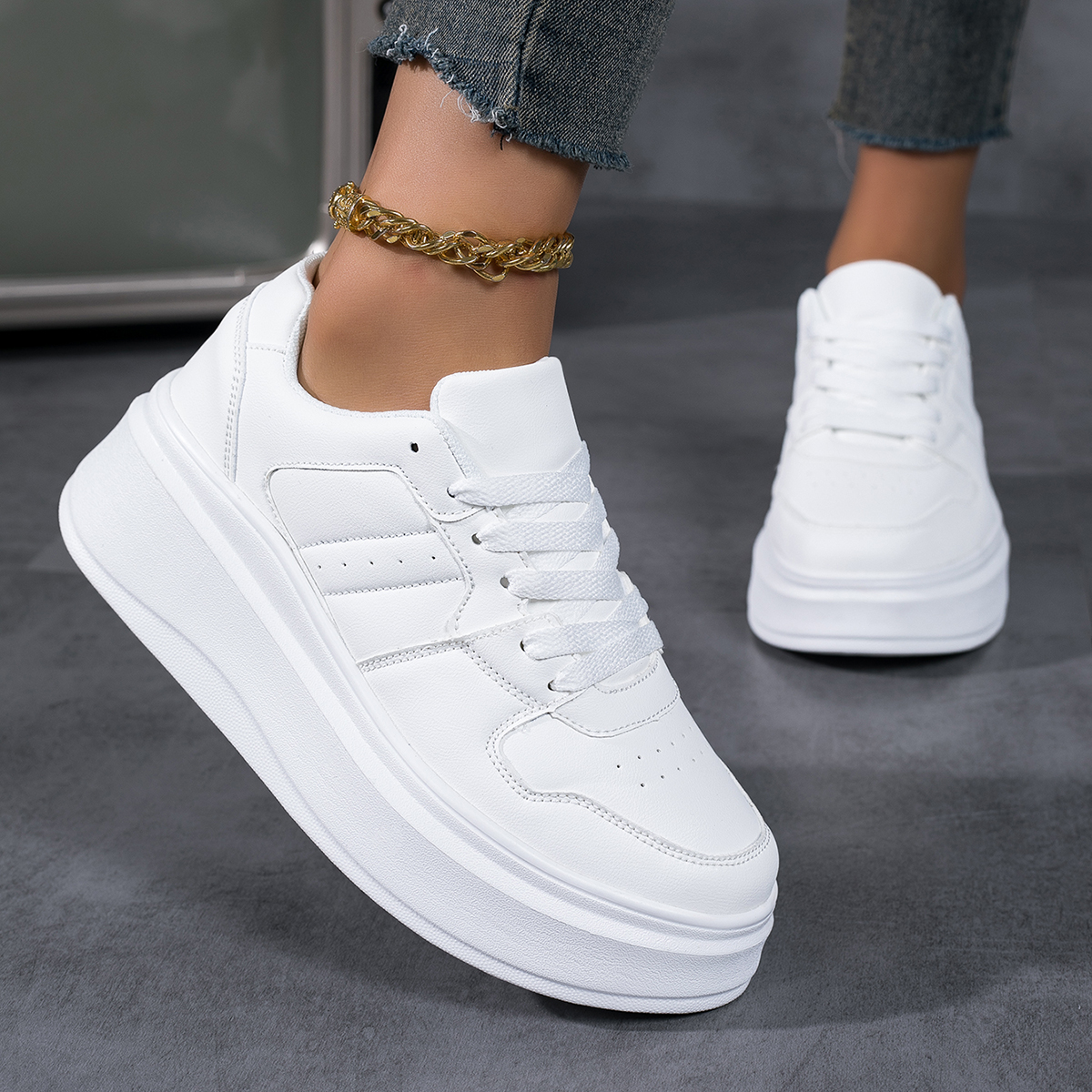 Women's Vulcanize Shoes Flat C - Running Gear Shoes ulasan dan harga