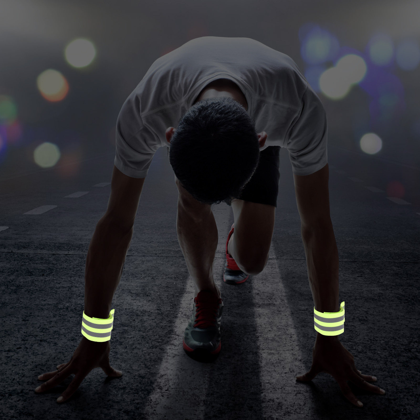 4Pairs Reflective Wristband Ar - Running Gear Dog ulasan dan harga